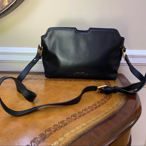 India Hicks Maddison May Black Leather CrossBody - Picture 2 of 11